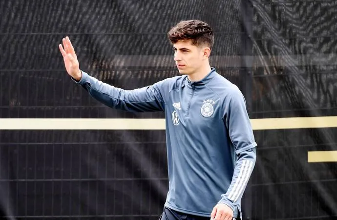 Tiền vệ Kai Havertz trong màu áo tuyển Đức