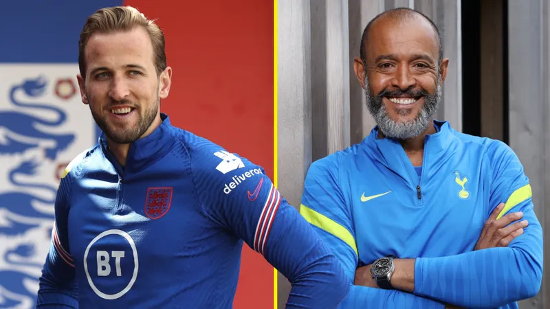 Harry Kane và HLV Tottenham Nuno Santo