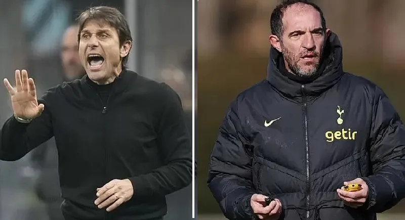 Antonio Conte và trợ lý HLV Cristian Stellini