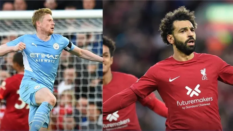 Kevin de Bruyne (Man City) và Mo Salah (LIverpool)
