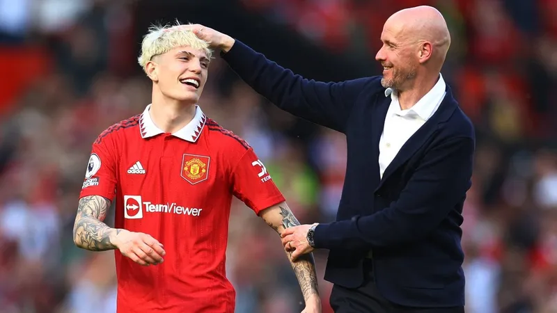 Alejandro Garnacho và HLV Erik Ten Hag