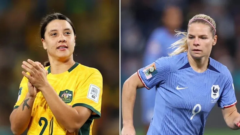 Sam Kerr (Australia) và Le Sommer (Pháp)