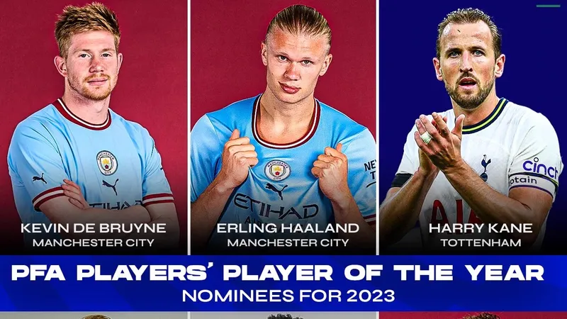 Saka, Haaland, Kane cạnh tranh giải Cầu thủ xuất sắc nhất năm của PFA