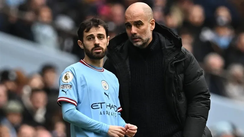 Bernardo Silva và Pep Guardiola