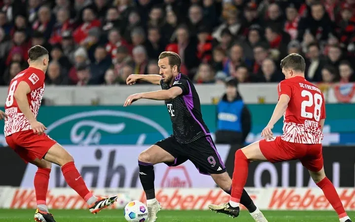Harry Kane im tiếng khi Bayern bị Freiburg cầm hòa 2-2