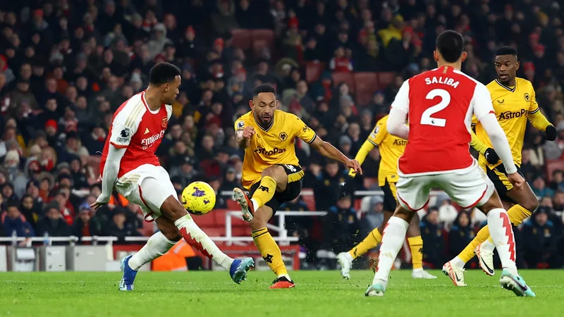 Pha ghi bàn của Wolves trong lần gặp Arsenal gần đây