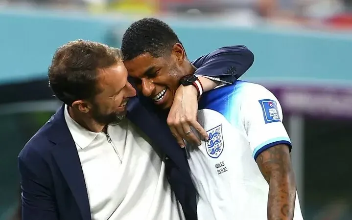HLV Gareth Southgate và Marcus Rashford
