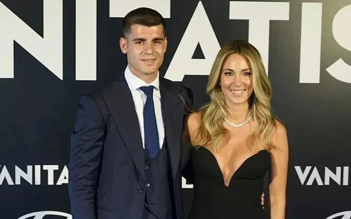 Alvaro Morata và cô vợ Alice Campello