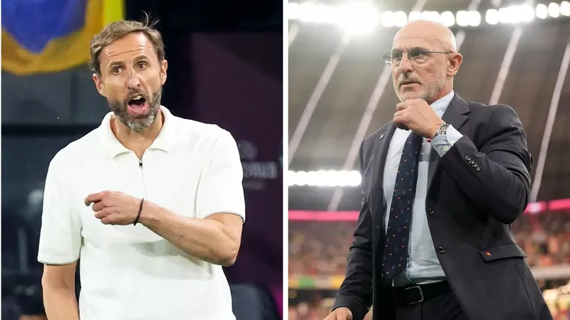 Gareth Southgate (Anh) và Luis de la Fuente (TBN)