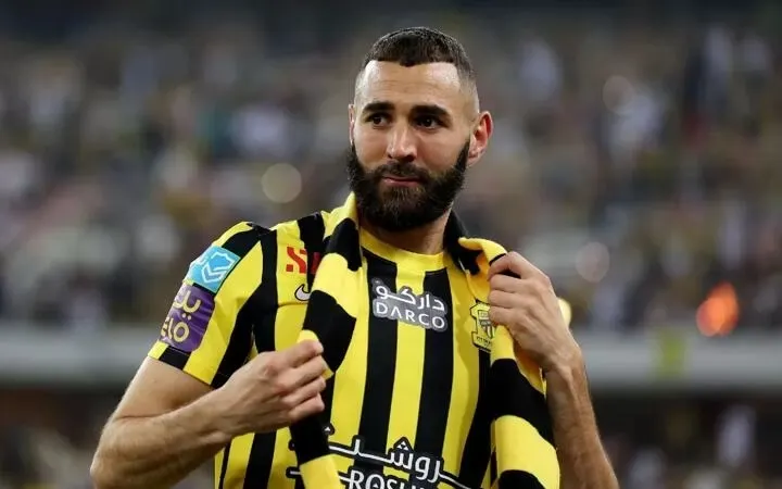 Karim Benzema trong màu áo Al-Ittihad ở Ả Rập Saudi