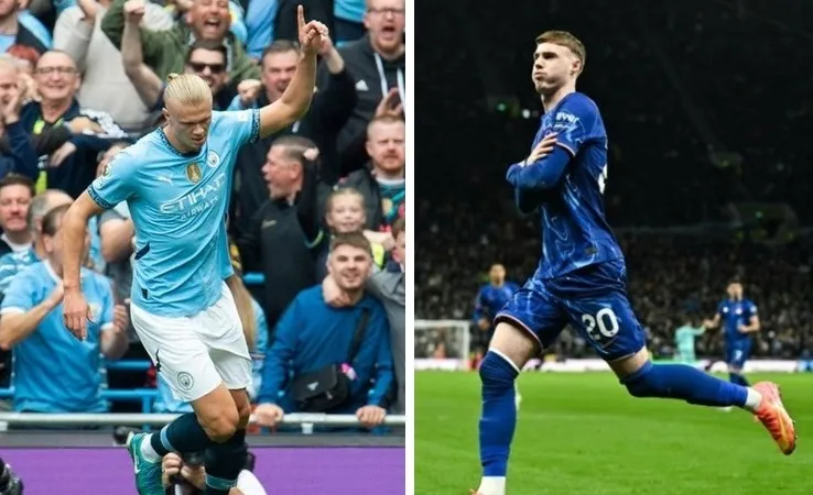 Haaland và Palmer cạnh tranh quyết liệt danh hiệu vua phá lưới Premier League 2024