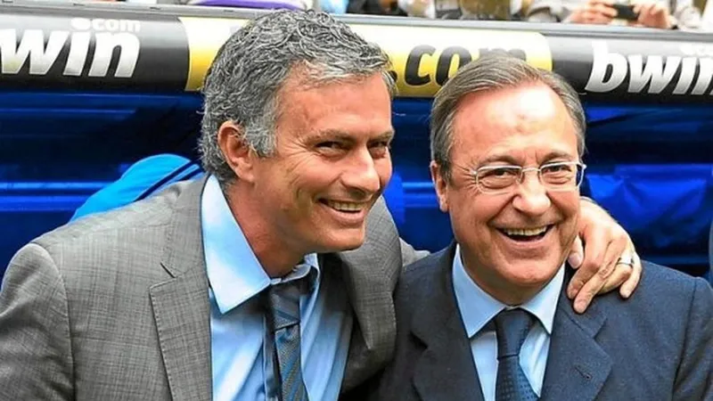 Jose Mourinho và Chủ tịch Real Madrid Florentino Perez