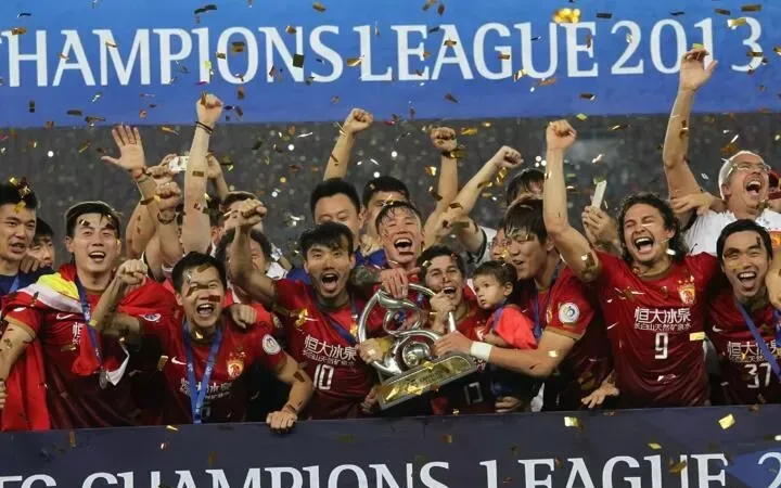 Guangzhou FC mừng thắng lợi ở AFC Champions League