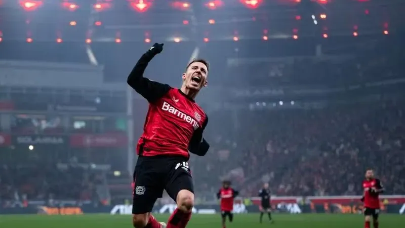 Alex Grimaldo ghi bàn quyết định cho Leverkusen từ pha đá phạt