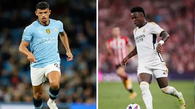 Matheus Nunes (Man City) và Vinicuis Jr (Real Madrid)