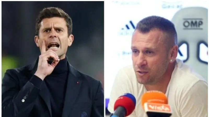 HLV Thiago Motta và bình luận viên Antonio Cassano