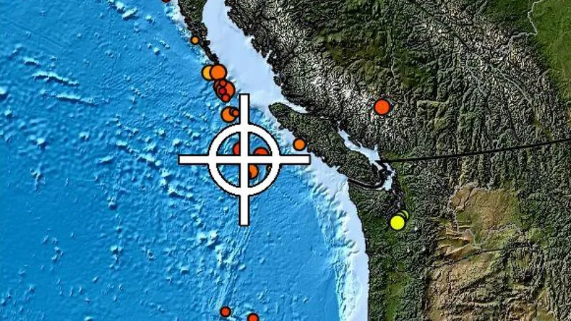 Động đất làm rung chuyển vùng bờ biển phía Tây đảo Vancouver (Ảnh : The Georgia Straight) 