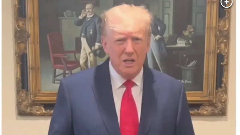 Tổng thống Mỹ Donald Trump thông báo ông đã bị truy tố. Ảnh : Truth Social
