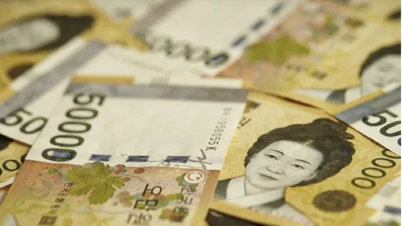 Đồng won của Hàn Quốc đã giảm hơn 7% so với đồng USD trong năm nay. Ảnh: QNA