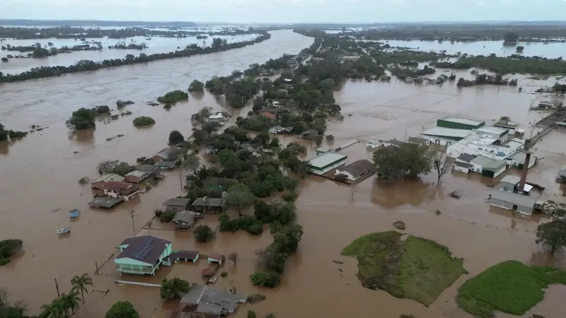 Lũ lụt nhấn chìm bang Rio Grande do Sul, miền Nam Brazil. Ảnh: FMT