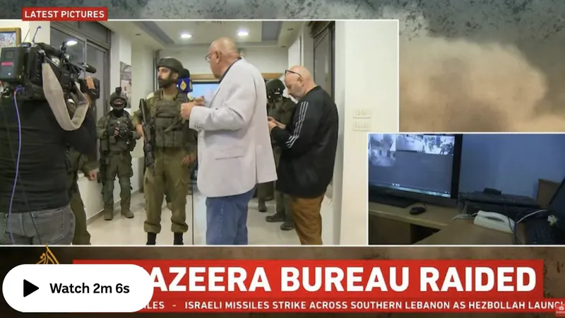 Văn phòng Đài truyền hình Al Jazeera tại Ramallah ở Bờ Tây đã bị chiếm đóng. Ảnh: ABC
