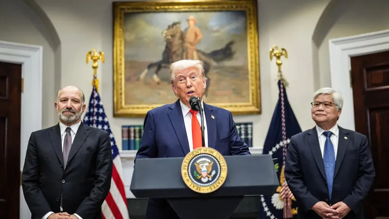 Tổng thống Mỹ Donald Trump thông báo một loạt quyết định của Nhà Trắng vào ngày 3-3. Ảnh: New York Times