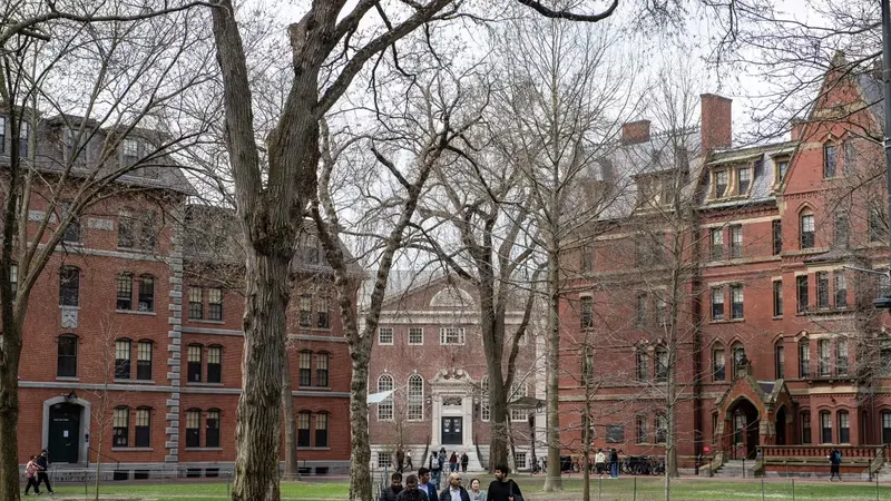 Một góc ở Đại học Harvard ngày 15-4-2025. Ảnh: NBC News