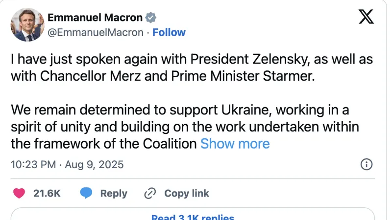 Các nhà lãnh đạo châu Âu, như Tổng thống Pháp Emmanuel Macron, đã đứng về phía Tổng thống Zelensky bằng những tuyên bố được đăng tải trên mạng xã hội