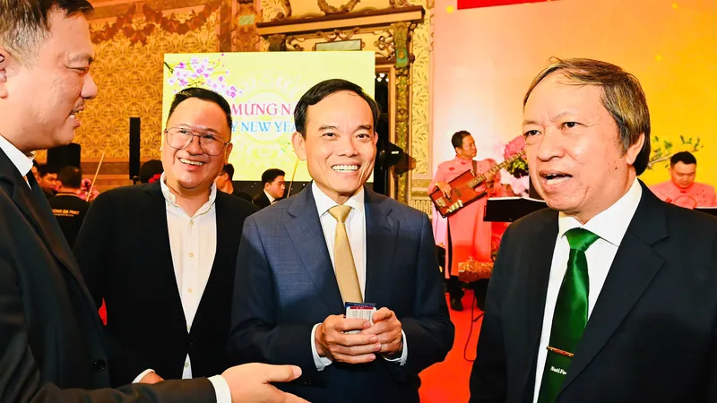 Đồng chí Trần Lưu Quang, Ủy viên Bộ Chính trị, Bí thư Thành ủy TPHCM tại buổi gặp mặt các cơ quan đại diện nước ngoài nhân dịp đầu năm mới và tiệc mừng Xuân Bính Ngọ 2026. Ảnh : VIỆT DŨNG