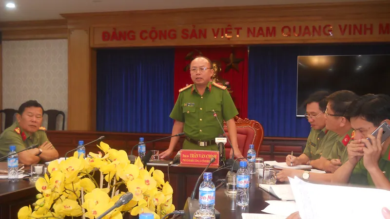 Đại tá Trần Văn Chính, Thủ trưởng Cơ quan Cảnh sát điều tra công an tỉnh Bình Dương thông tin về vụ án