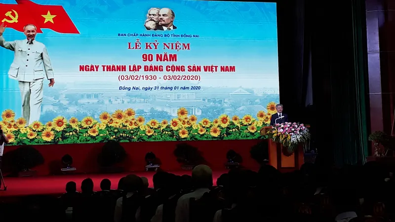 Đồng Nai tổ chức lễ kỷ niệm 90 năm ngày thành lập Đảng