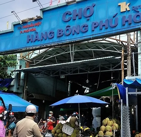Chợ Hàng Bông Phú Hòa tạm dừng hoạt động từ sáng 10-7