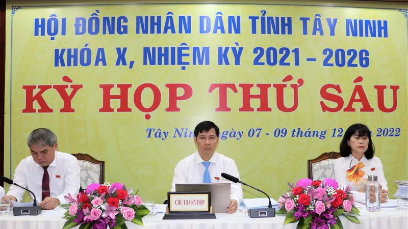 Các đại biểu tham dự kỳ họp HĐND tỉnh Tây Ninh khoá X