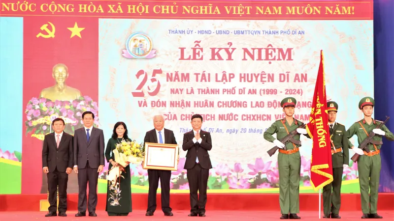 TP Dĩ An, Bình Dương: Giá trị sản xuất công nghiệp tăng gần 70 lần sau 25 năm