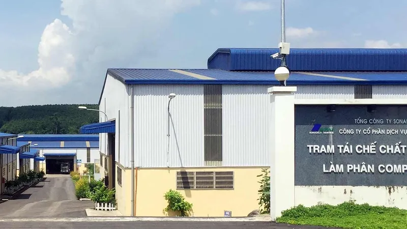 Trạm tái chế chất thải của Công ty cổ phần Dịch vụ Sonadezi