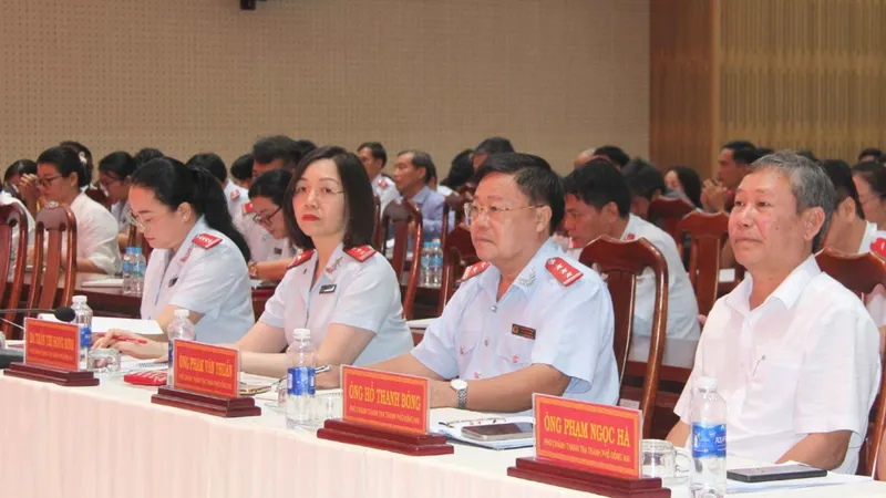 Các đại biểu dự Hội nghị công bố quyết định thanh tra. Ảnh: BĐN