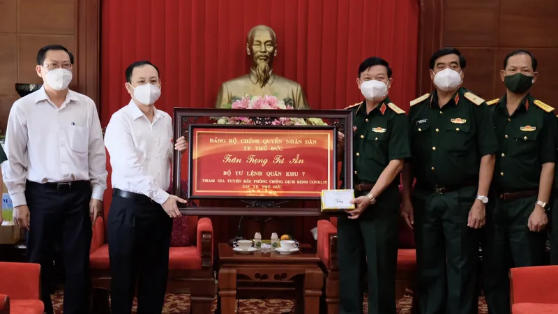 TP Thủ Đức tri ân lực lượng vũ trang hỗ trợ phòng chống dịch Covid-19