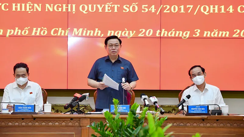 Chủ tịch Quốc hội Vương Đình Huệ: Xây dựng TPHCM là đầu tàu, hình mẫu của cải cách, đổi mới và phát triển đất nước
