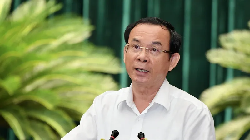 Bí thư Thành ủy TPHCM Nguyễn Văn Nên kết luận hội nghị. Ảnh: VIỆT DŨNG
