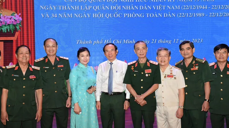 TPHCM họp mặt tri ân tướng lĩnh, cán bộ quân đội nghỉ hưu