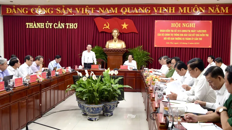 Thông qua báo cáo kết quả kiểm tra Ban Thường vụ Thành ủy TP Cần Thơ