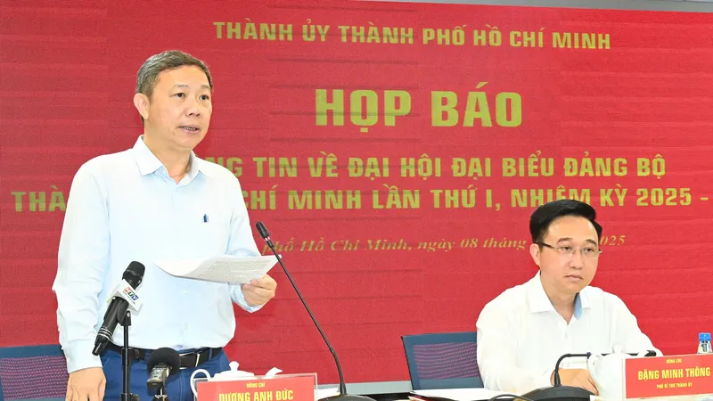 TPHCM họp báo cung cấp thông tin về Đại hội Đảng bộ lần thứ I, nhiệm kỳ 2025-2030