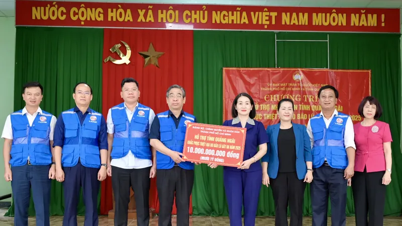 TPHCM hỗ trợ người dân Quảng Ngãi khắc phục thiệt hại do bão lũ gây ra