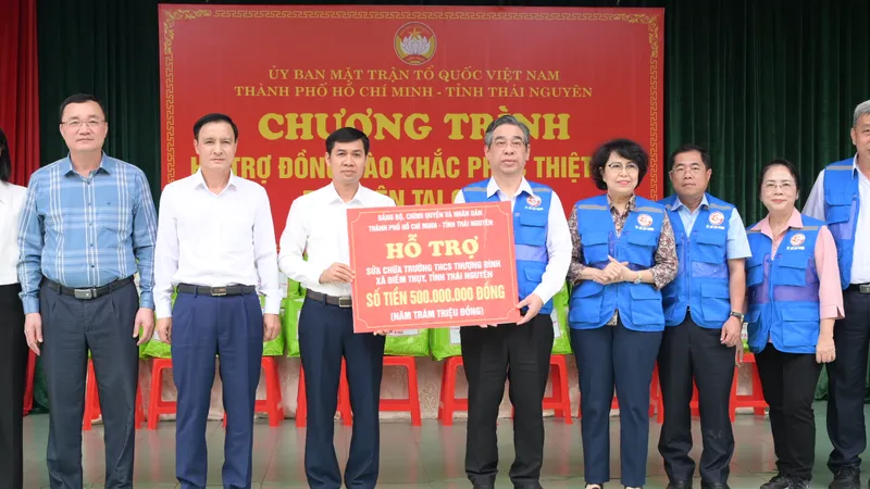 TPHCM hỗ trợ 20 tỷ đồng để tỉnh Thái Nguyên khắc phục thiệt hại do bão lũ