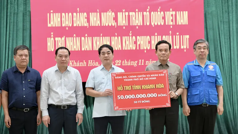 TPHCM hỗ trợ 50 tỷ đồng để tỉnh Khánh Hòa khắc phục thiệt hại do mưa lũ