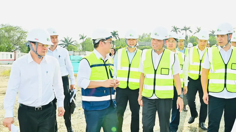 Bí thư Thành ủy TPHCM khảo sát thực địa tại dự án thi công nhà máy đốt rác phát điện của Công ty cổ phần đầu tư phát triển Tâm Sinh Nghĩa