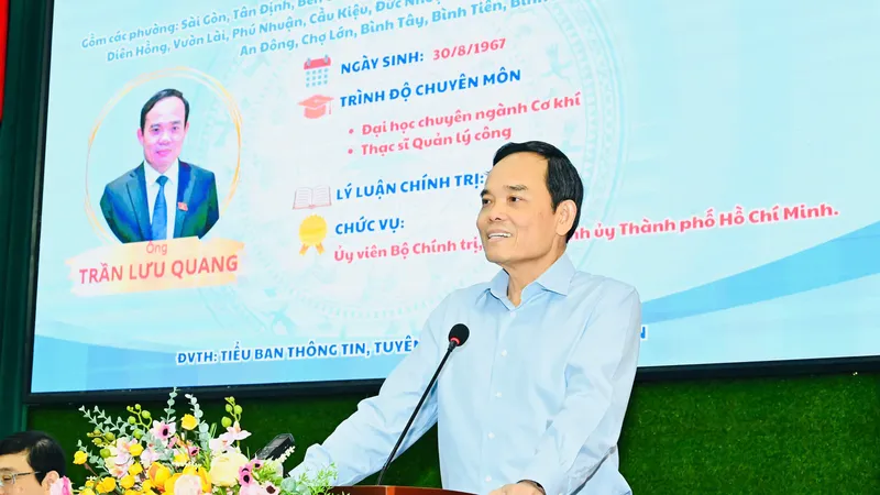 Bí thư Thành ủy TPHCM Trần Lưu Quang: Tập trung nguồn lực để phát triển hạ tầng giao thông