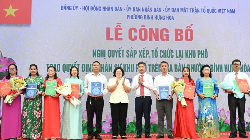 Sau sắp xếp, phường Bình Hưng Hoà giảm 29 khu phố