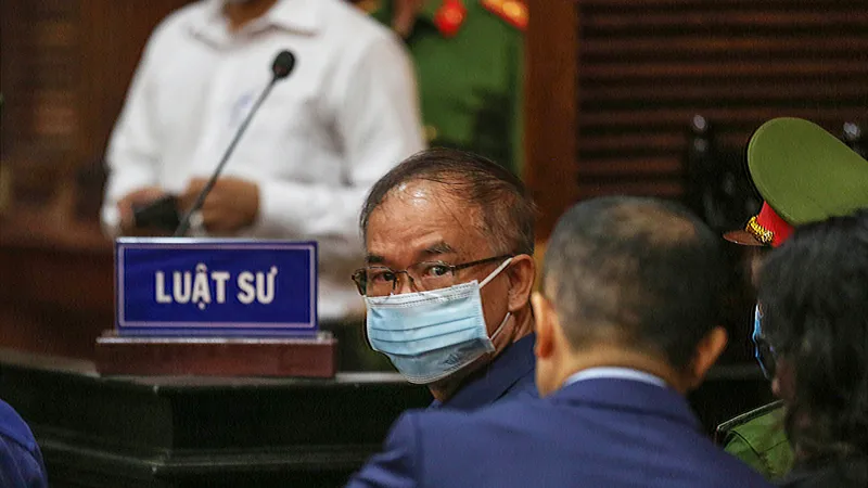 Bị cáo Nguyễn Thành Tài tại phiên tòa sáng nay 16-9. Ảnh: DŨNG PHƯƠNG