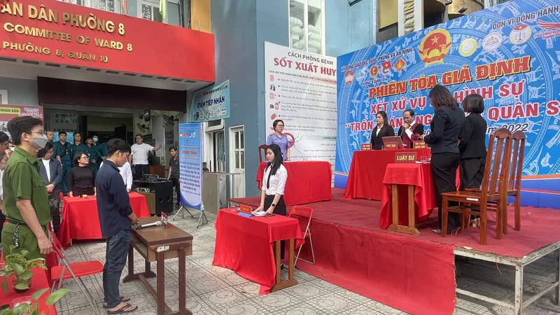 Tổ chức phiên tòa giả định xét xử vụ án “Trốn tránh nghĩa vụ quân sự”